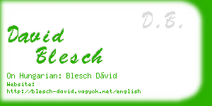 david blesch business card